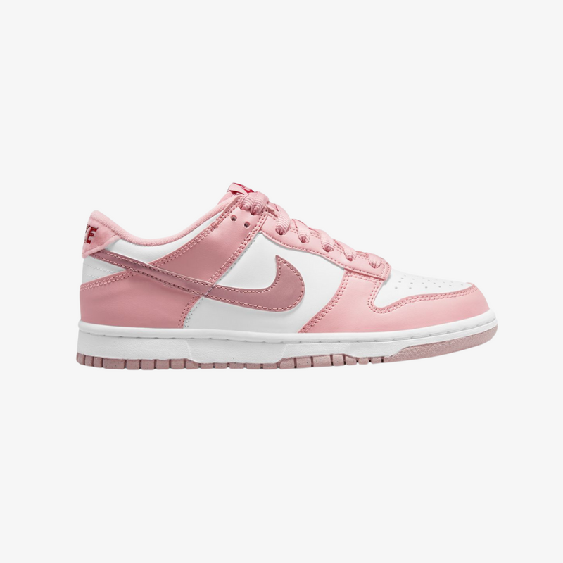 gradeschool nike dunk low (pink glaze/white)