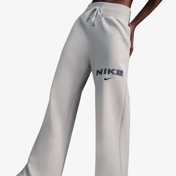 womens nike high waisted wide leg sweatpant (light orewood brown)