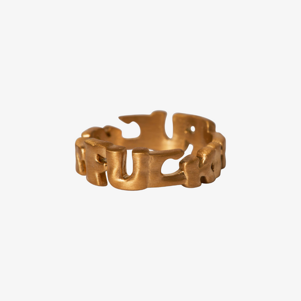 huf fuck it warped ring (gold)