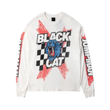 mens jordan black cat l/s tee (white/multi)