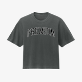 womens premiumgoods. arch logo s/s boxy tee (pepper)