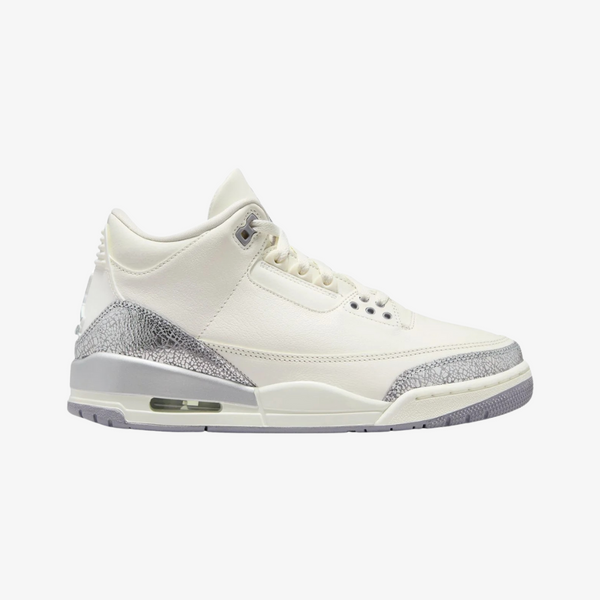 womens jordan 3 retro (sail/cement grey)