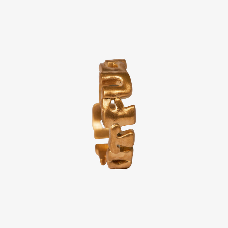 huf fuck it warped ring (gold)