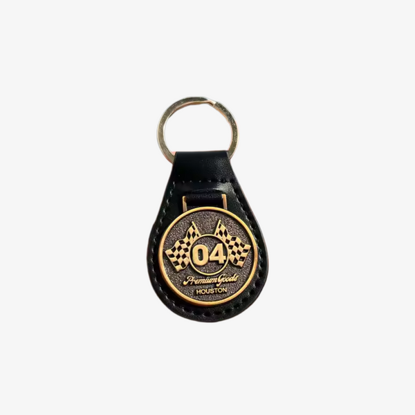 pg auto club leather keychain fob