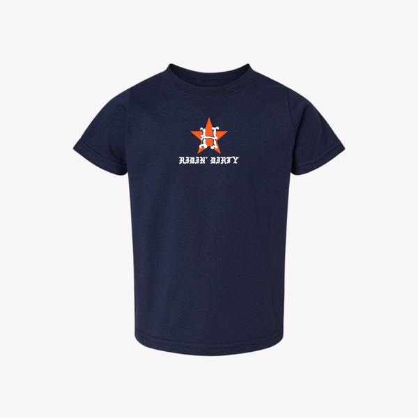 kids ridin' dirty bury me s/s tee (navy/orange)