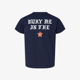 kids ridin' dirty bury me s/s tee (navy/orange)