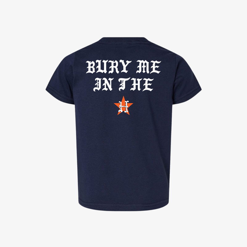 kids ridin' dirty bury me s/s tee (navy/orange)