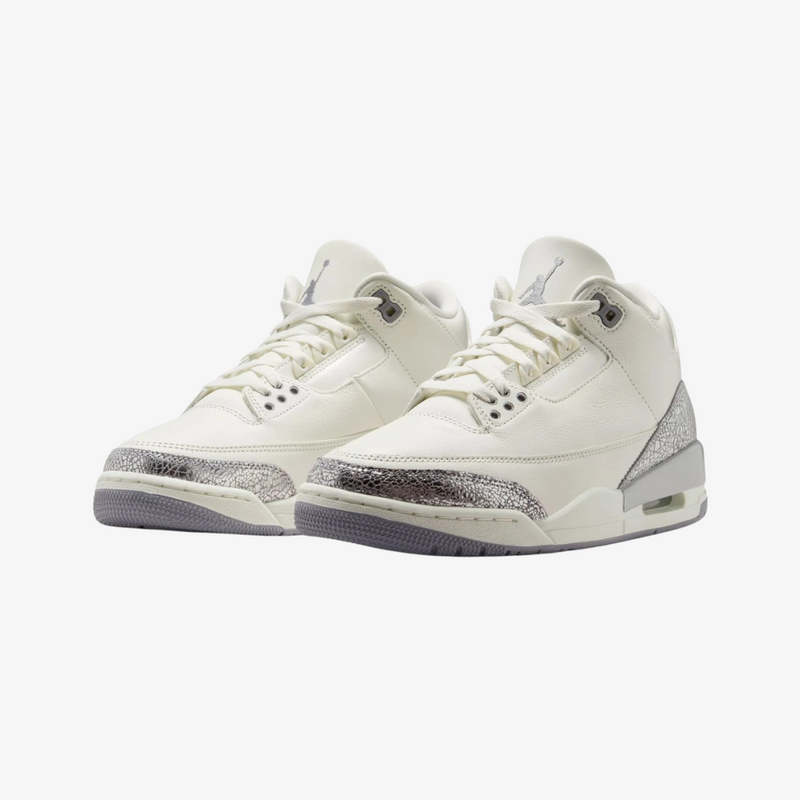 womens jordan 3 retro (sail/cement grey)