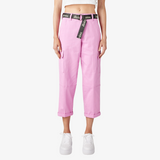 womens dickies relaxed fit cropped cargo pants (wild rose)