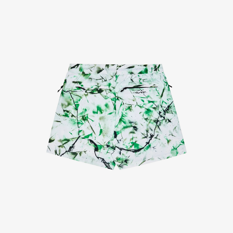 mens malbon x futura tag tech short (camo/multi)
