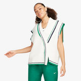womens nike sportswear collection knit vest (sail/malachite)