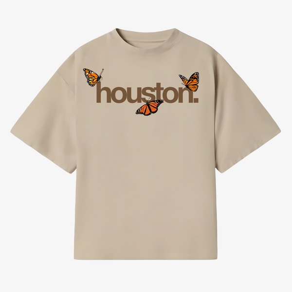 mens premiumgoods. houston butterfly s/s tee (oatmeal)