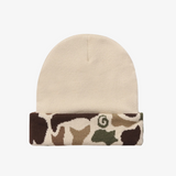 mens malbon golf ghost beanie (sand)