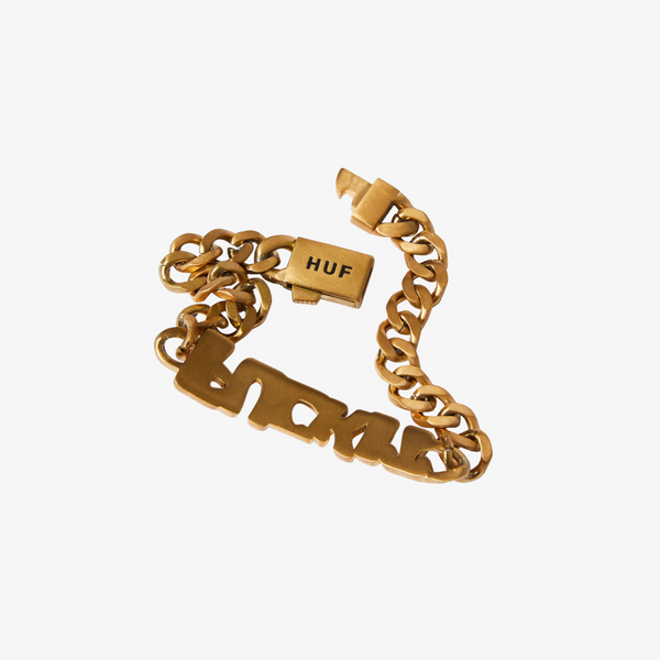 huf fuck it warped I.D. bracelet (gold)