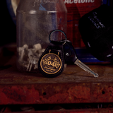 pg auto club leather keychain fob