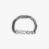 huf fuck it warped I.D. bracelet (silver)