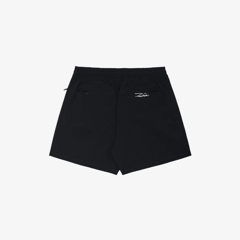 mens malbon x futura tag tech short (black)