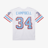 mens mitchell and ness earl campbell oilers jersey (white)