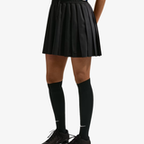 womens nike sportswear mid rise pleated skirt (black/black)