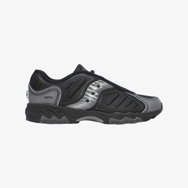 mens saucony matrix (black/metallic silver)