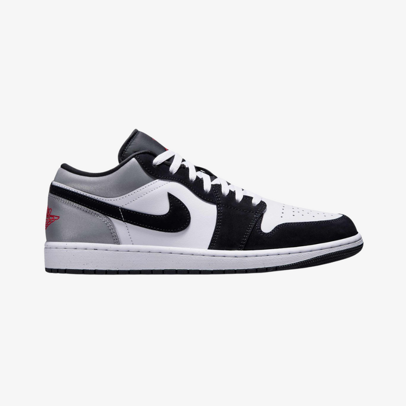 mens jordan 1 low se (white/silver/black)