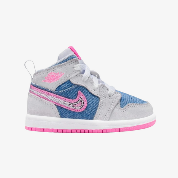toddler jordan 1 mid se (cobalt bliss/pink glow)