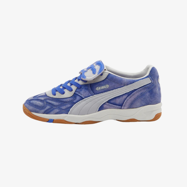 mens puma king indoor x kid super (dart blue/grey fog)