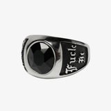 huf onyx signet ring (silver)