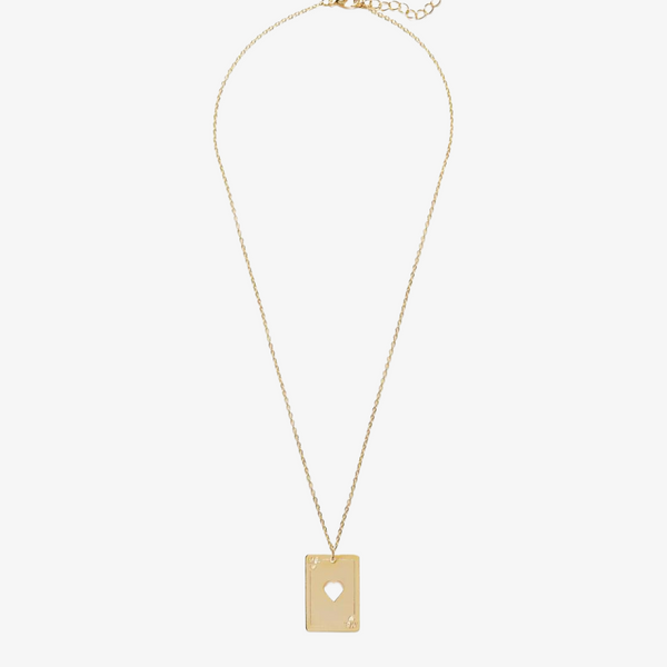 melody ehsani queen of hearts necklace (gold)