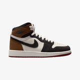 gradeschool jordan 1 high og (shadow brown/team red)