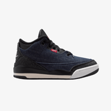 preschool jordan 3 x levi's® "indigo and gym red" (denim/black-sail)