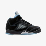 preschool jordan 5 "black carolina" (black/university blue-white)