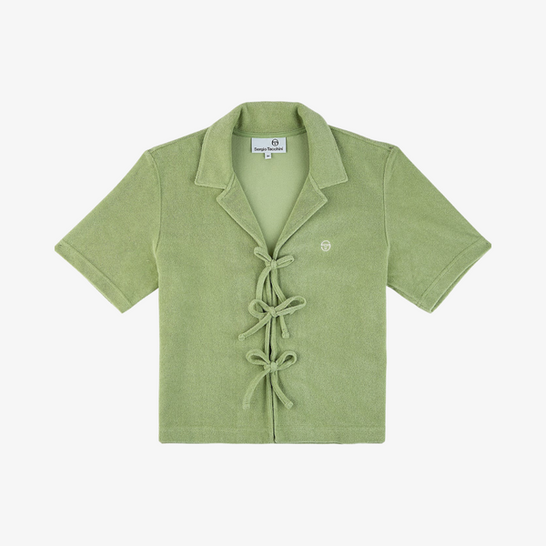 womens sergio tacchini edda cropped shirt (reseda)