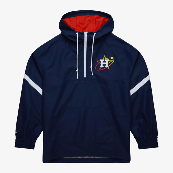 mens mitchell and ness houston astros city connect anorak (navy/orange)