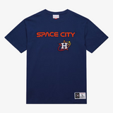 mens mitchell and ness houston astros city connect tee (navy/orange)