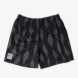 mens parra waved mesh shorts (black)
