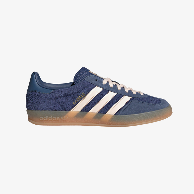 mens adidas gazelle indoor (dark blue/gum)