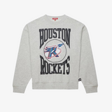 womens mitchell and ness nba logo lightweight crew 3.0 rockets (grey/blue)