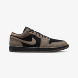 mens jordan 1 low se (black/olive grey)