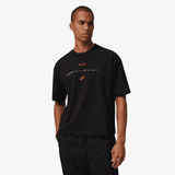 mens jordan script flight s/s tee (black/red)