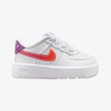 toddler nike force 1 low (white/bright violet)