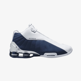 mens nike shox bb4 (white/midnight navy-metallic silver)
