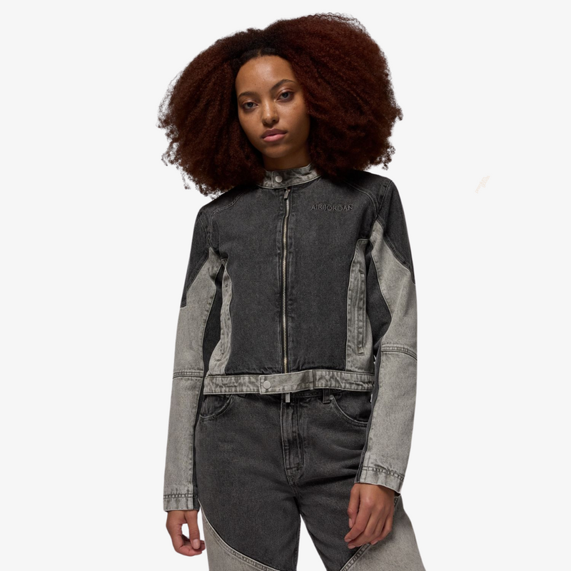 womens jordan denim jacket (grey)