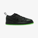 preschool jordan 1 low se (black/black/scream green)