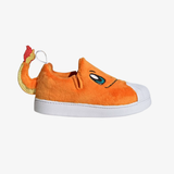 preschool adidas x pokemon superstar quickon (orange/footwear white/equipment green)
