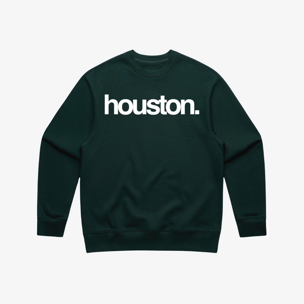 mens premiumgoods. houston. crewneck (pine green)