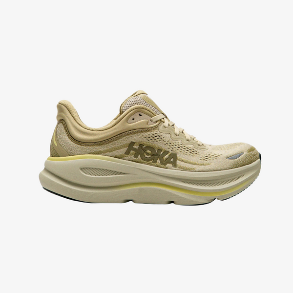 mens hoka bondi 9 (grassland/oyster mushroom)