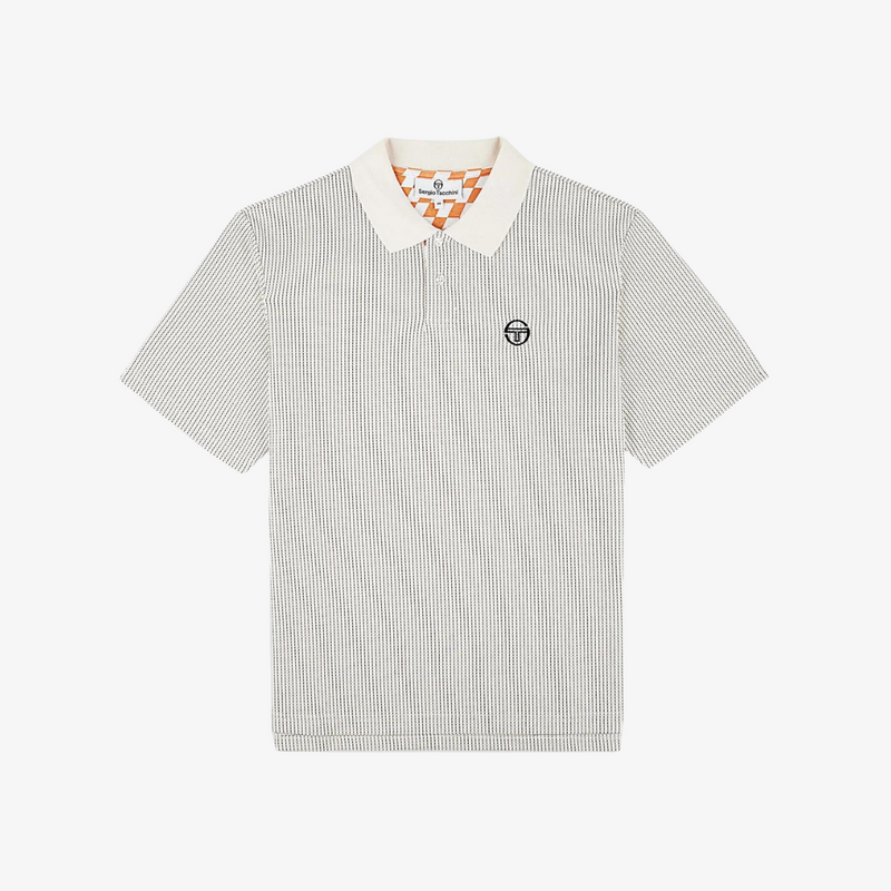 mens sergio tacchini cialda s/s polo (gardenia)