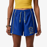 womens jordan brooklyn knit brazil shorts (old royal/yellow pulse)