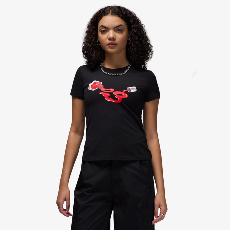 womens jordan graphic s/s tee (black)